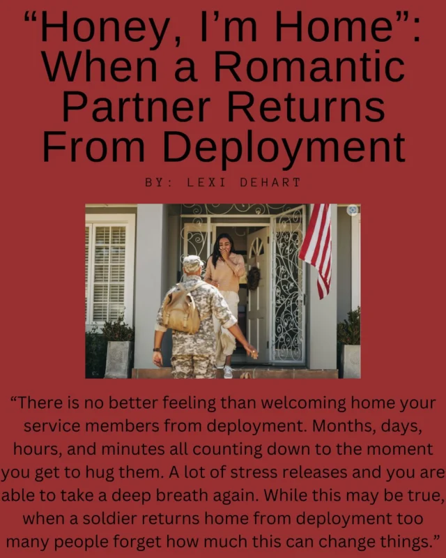 When your soldier returns home from deployment, there is so much love in the air, but there can be some difficulties… Read more here about how to overcome them… https://decidetocommit.com/honey-im-home-when-a-romantic-partner-returns-from-deployment/  #decidetocommit #deployment #homecoming #romanticrelationships #military