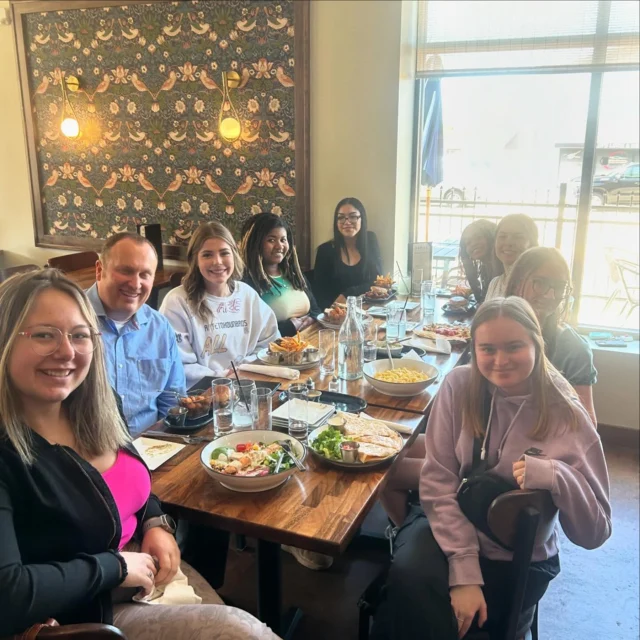 Today we wrapped up the semester with a tasty lunch! We say goodbye and good luck to Pelin, Jordyn, and KaLilah as they graduate!! You’ll be missed much and we can’t wait to see you succeed!