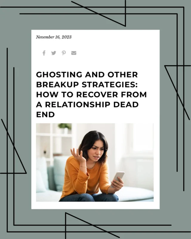 💔 Have you ever been ghosted and left wondering what just happened? Or maybe you’ve been the one to disappear? This blog post dives into the psychology behind ghosting and other breakup strategies—and how to heal when a relationship ends without closure.

✨ From research-backed insights to practical recovery tips, this blog explores why people ghost, its impact on both parties, and what you can do to move forward with clarity and confidence.

📖 “Ghosting and Other Breakup Strategies: How to Recover from a Relationship Dead End” by Brian Podkulski & Lizbeth Lopez

#Ghosting #BreakupRecovery #EmotionalIntelligence #DecideToCommit #ModernDating #SelfCare